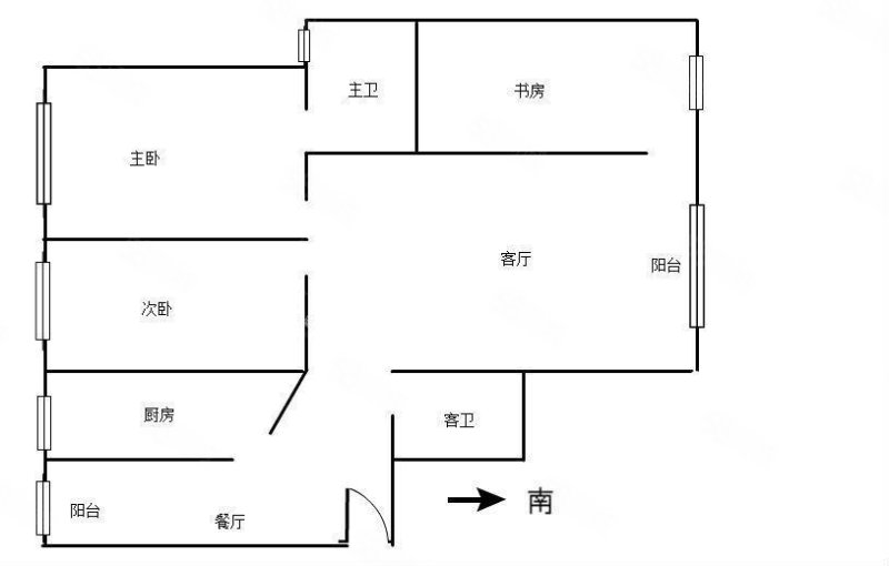 盛世豪庭(3期)3室2厅2卫110.85㎡南北135万