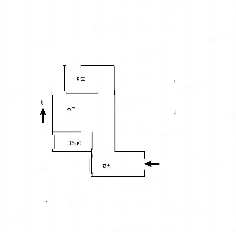 嘉豪花苑1室1厅1卫50㎡南24万