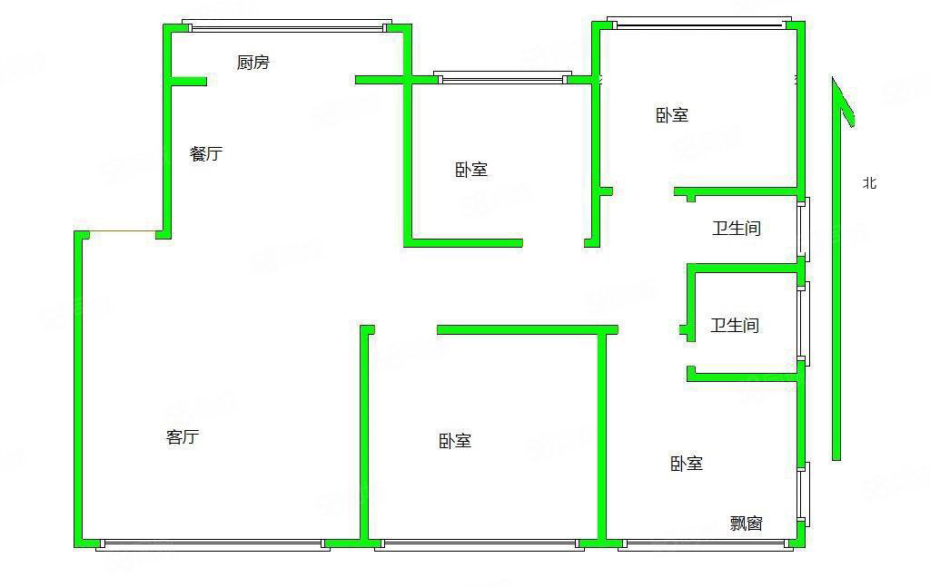 K2玉兰湾4室2厅2卫122.67㎡南北153万