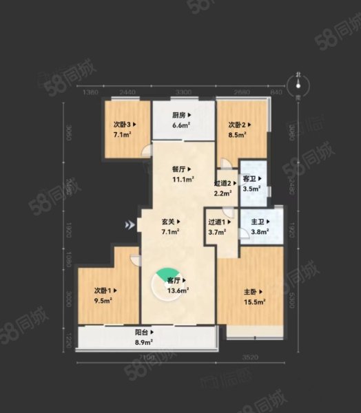 保利天悦(一期)4室2厅2卫122.52㎡南410万