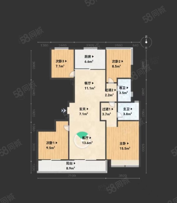 保利天悦(一期)4室2厅2卫122.52㎡南410万