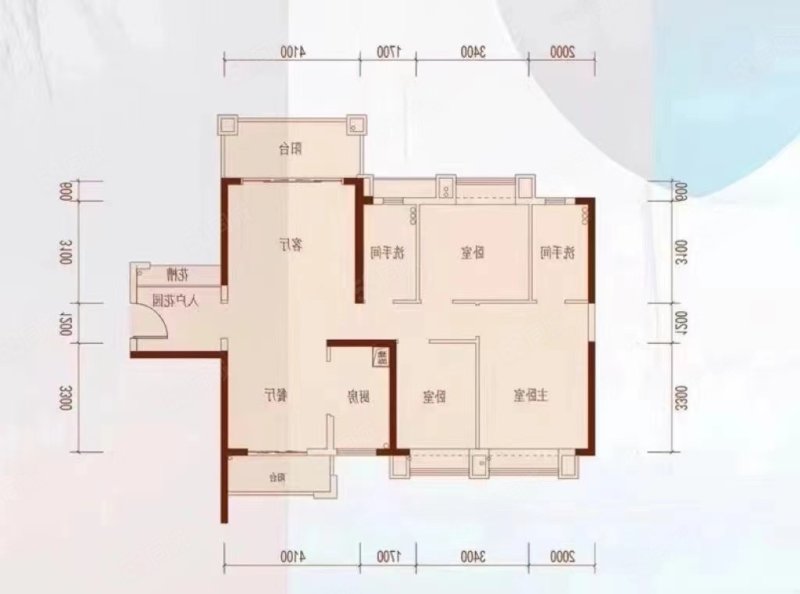 敏捷玖龙府3室2厅2卫115㎡南北68万