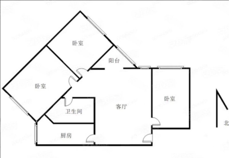 西桃园小区3室1厅1卫101㎡南93万