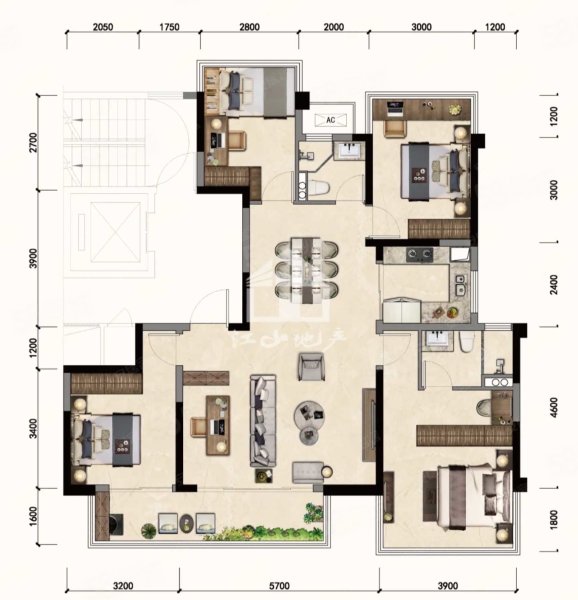 建发央玺4室2厅2卫143㎡南286万