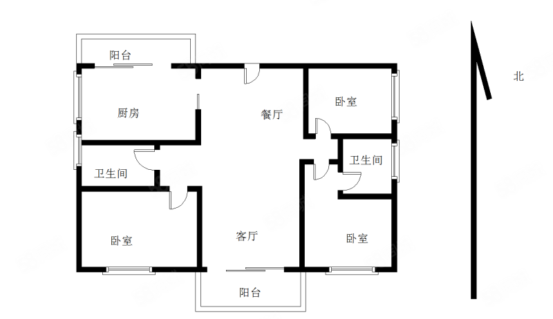 虎门印象3室2厅2卫116.71㎡南北215万