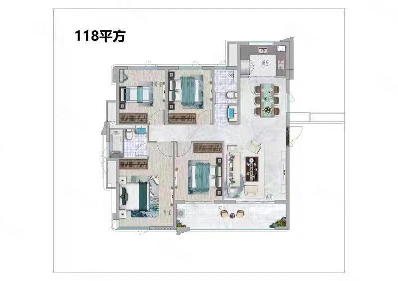 日出东方(永泰)3室2厅2卫91.57㎡南北85万