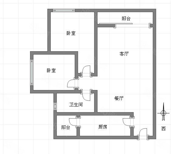 巨龙江山国际(1期)2室2厅1卫77㎡南北70万