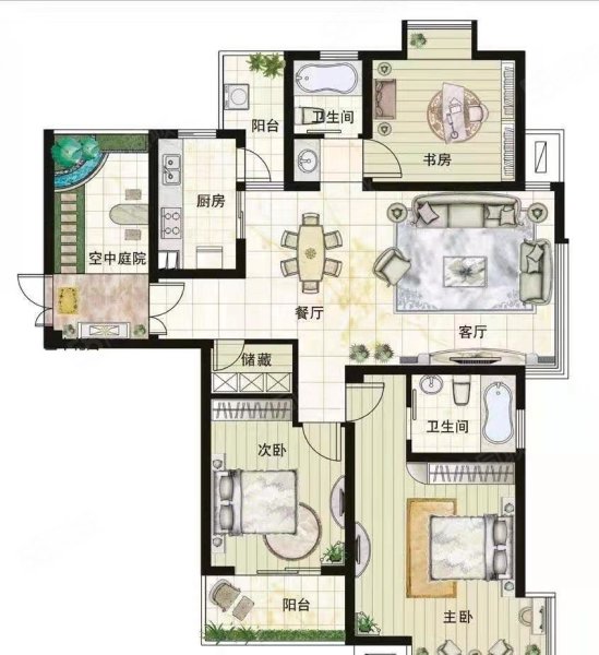 小寨安置区5室2厅3卫330㎡南北124.6万