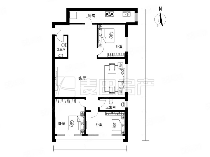 望京西园三区3室2厅2卫186㎡东南1150万