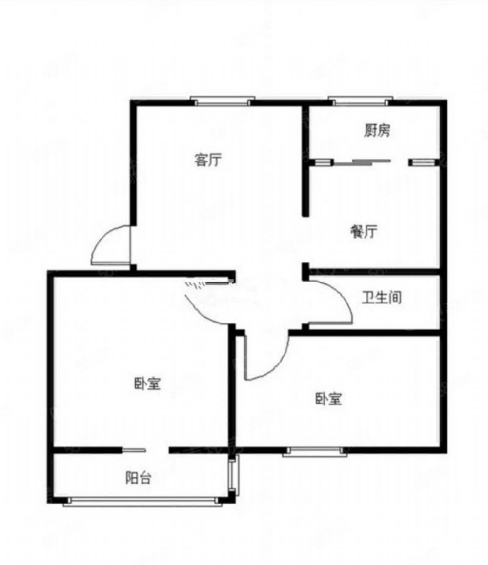 富豪花园(南区)2室2厅1卫83㎡南67.8万