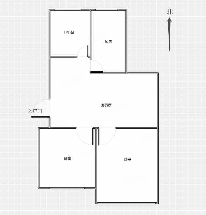 福瑞花园2室2厅1卫82.83㎡南56万