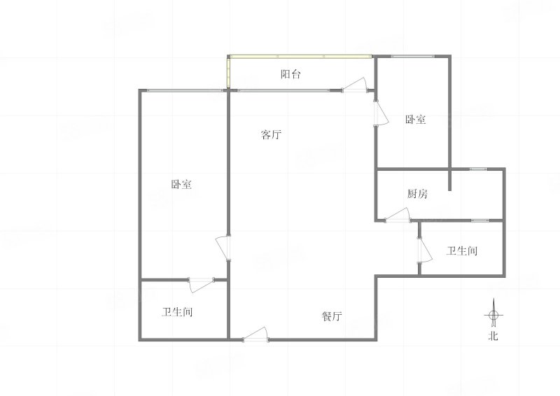 和黄御峰(四期)2室2厅2卫81㎡北100万