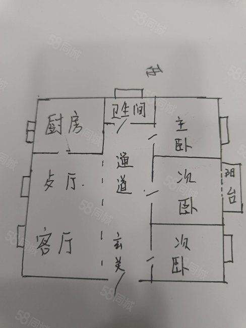 吴淞新村3室2厅1卫96㎡南北166万
