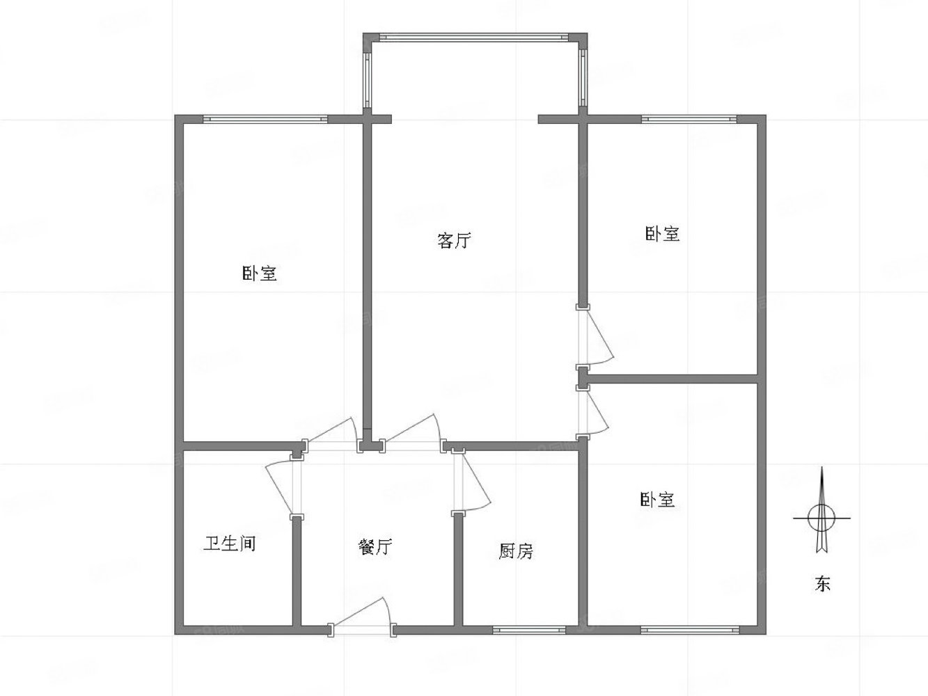 晨光小区3室2厅1卫96㎡南北130万