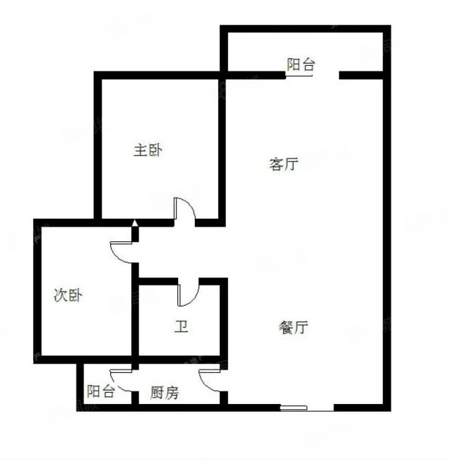 江南世家2室2厅1卫82㎡南北148万