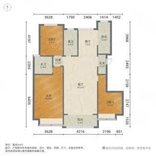 宝龙城市广场小区3室2厅2卫127.07㎡南北115万