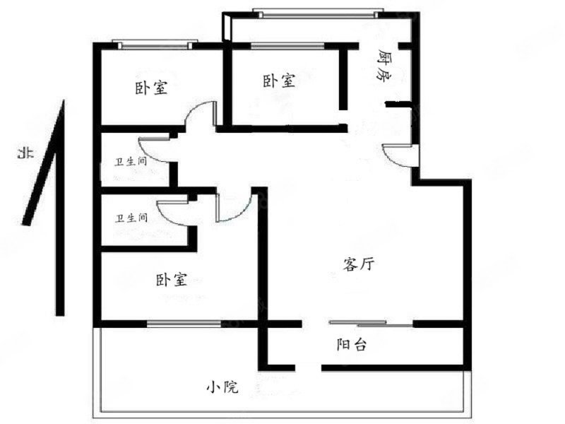 意华田园都市3室2厅2卫118㎡南北195万