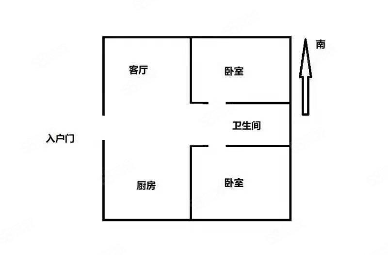 锦绣松苑2室1厅1卫72㎡南北25.8万