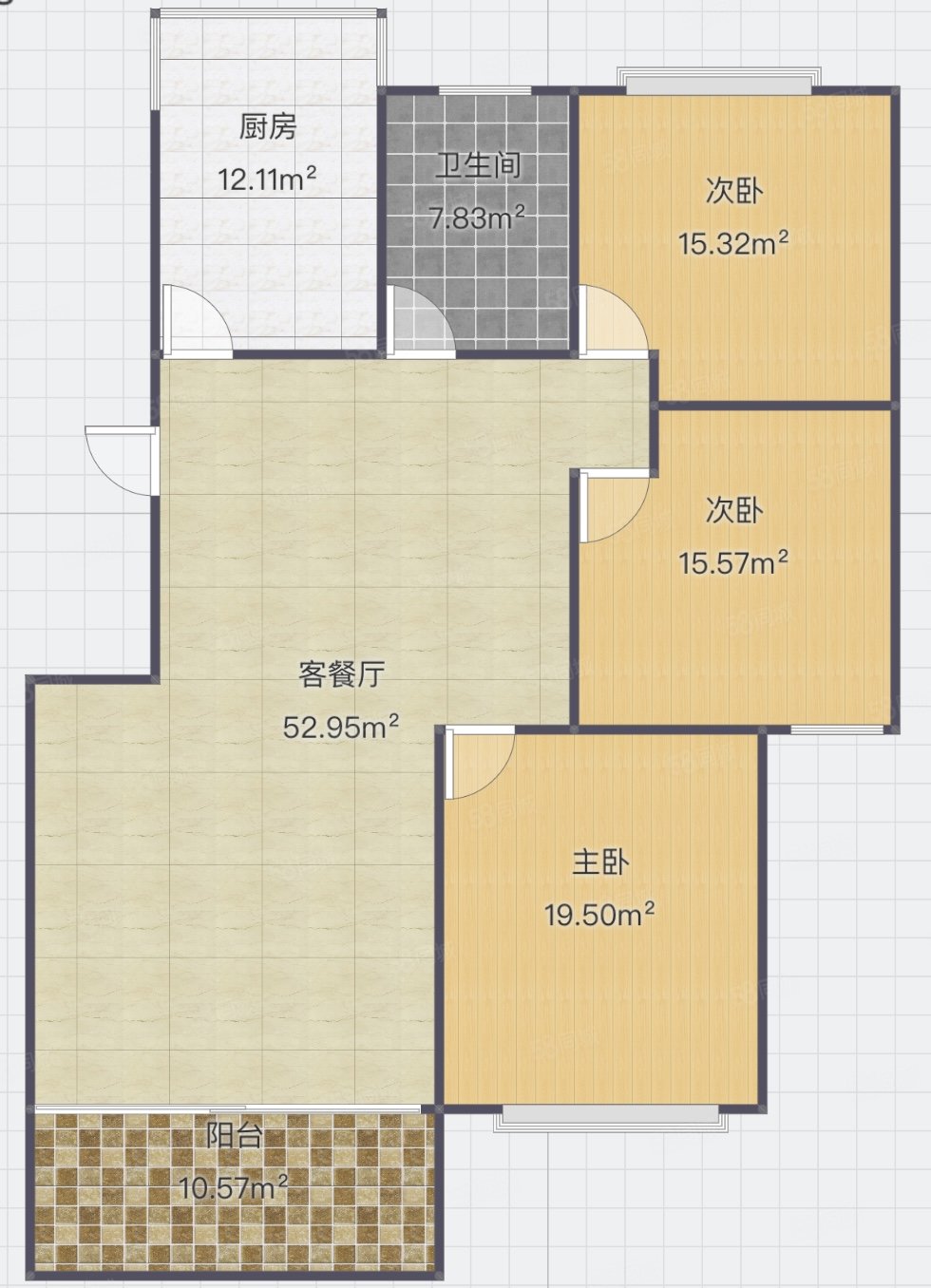 伯乐达加州东郡(东区)3室2厅1卫108㎡南北99.3万