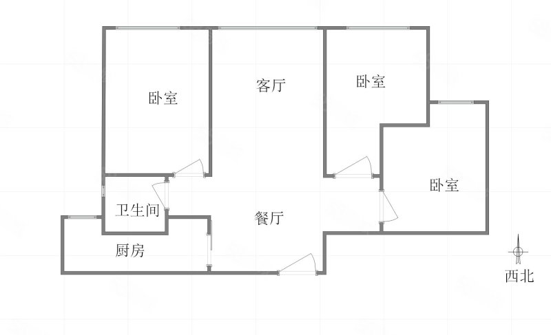 财信北岸江山(北区)3室2厅1卫97.44㎡西144万