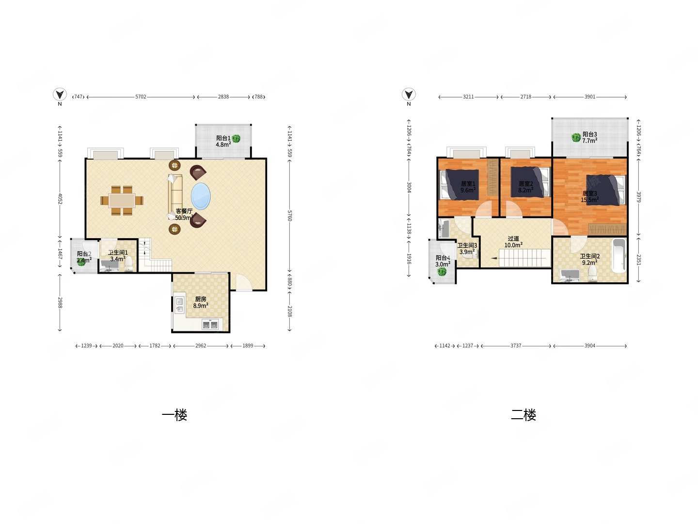 雅颂居复式3房车位充足品质小区