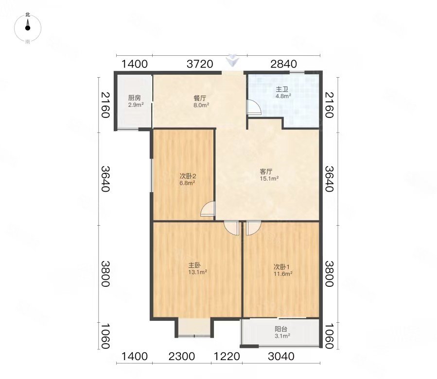 滨湖家园(西区)2室2厅1卫95.79㎡南188万