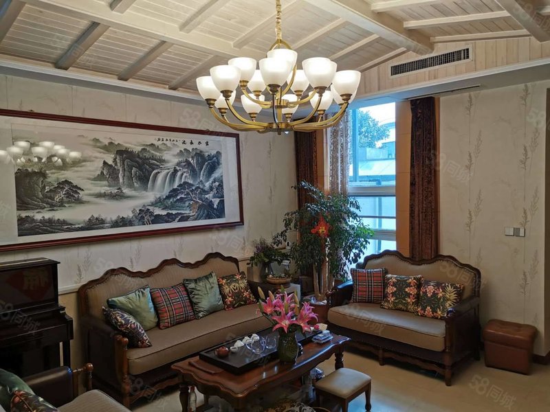 水榭华庭联排别墅豪装共四层前后花园车库近滨河国际