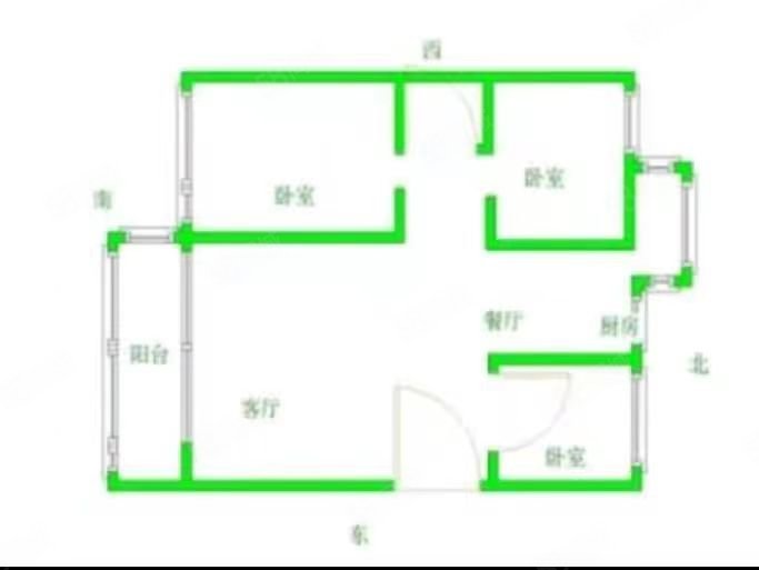 天河湾3室2厅2卫126㎡南北73.8万