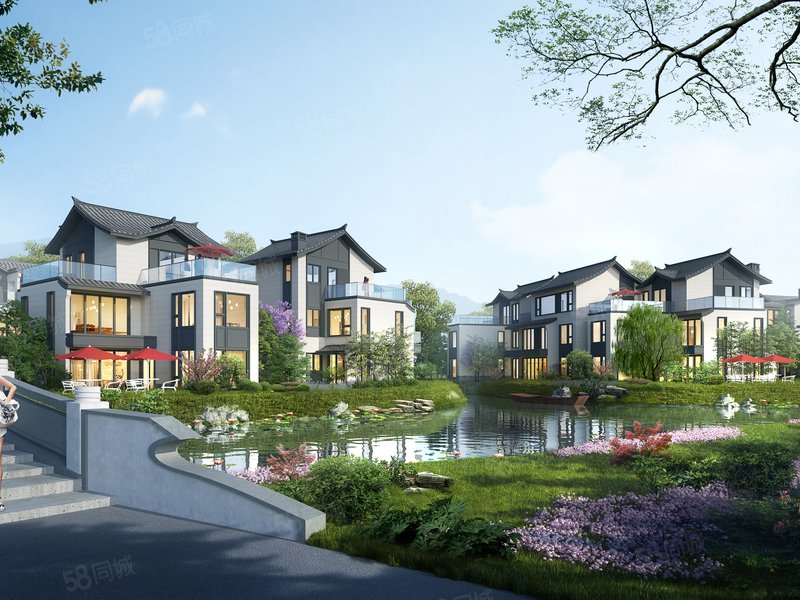 江南风小别墅87平送下来160平,独门独院有花园有露台