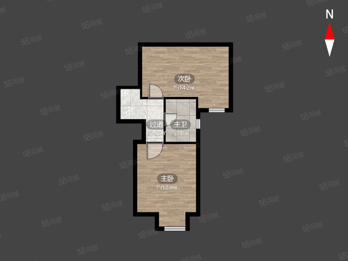 翡翠湾3室2厅2卫107.38㎡南140万