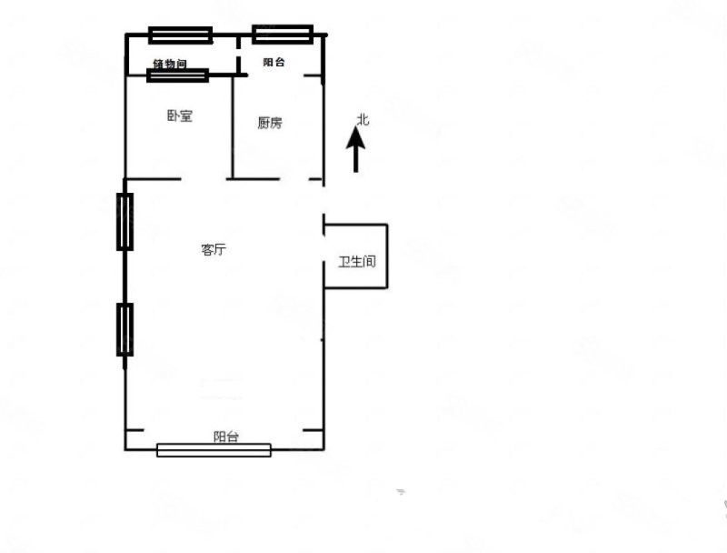 鼓楼西区2室1厅1卫79.83㎡南北200万