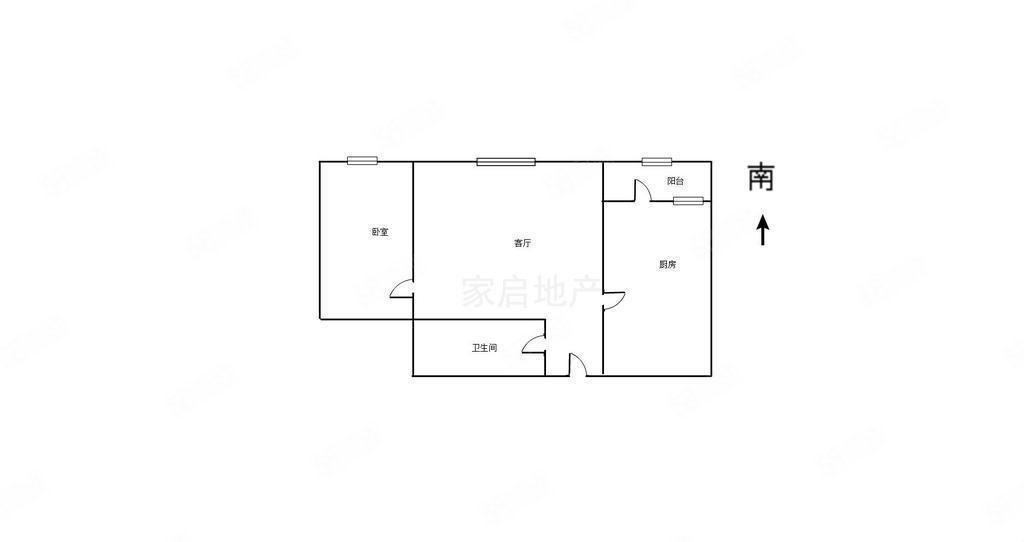 广信新城(B区)1室1厅1卫61㎡南25万