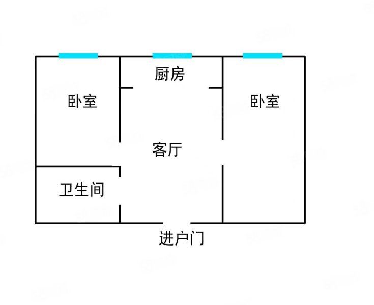 新建北小区2室2厅1卫65㎡南北34.8万