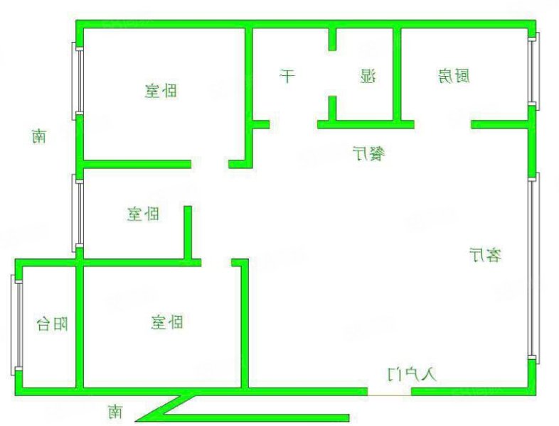 张庄鑫苑3室2厅1卫120㎡南北76万