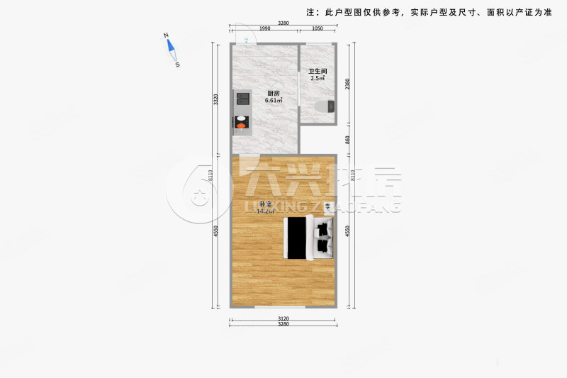 赤峰小区1室1厅1卫34㎡南147万