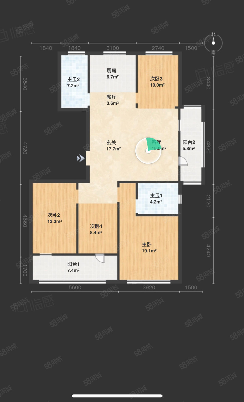 东发现代城垛山一品雅苑4室2厅2卫145㎡南北178.8万