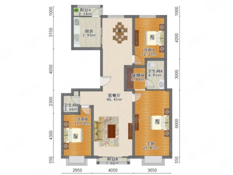 北京尊府3室2厅2卫185.59㎡南北3300万