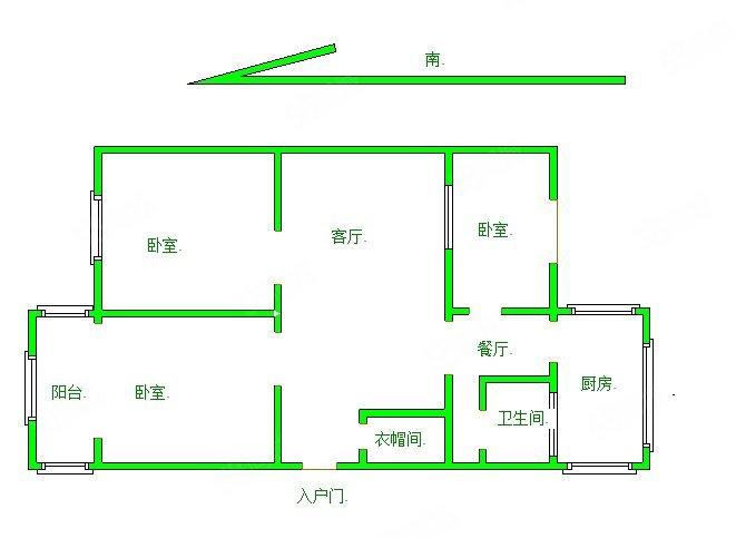 供水公司小区3室2厅1卫110㎡南北125万