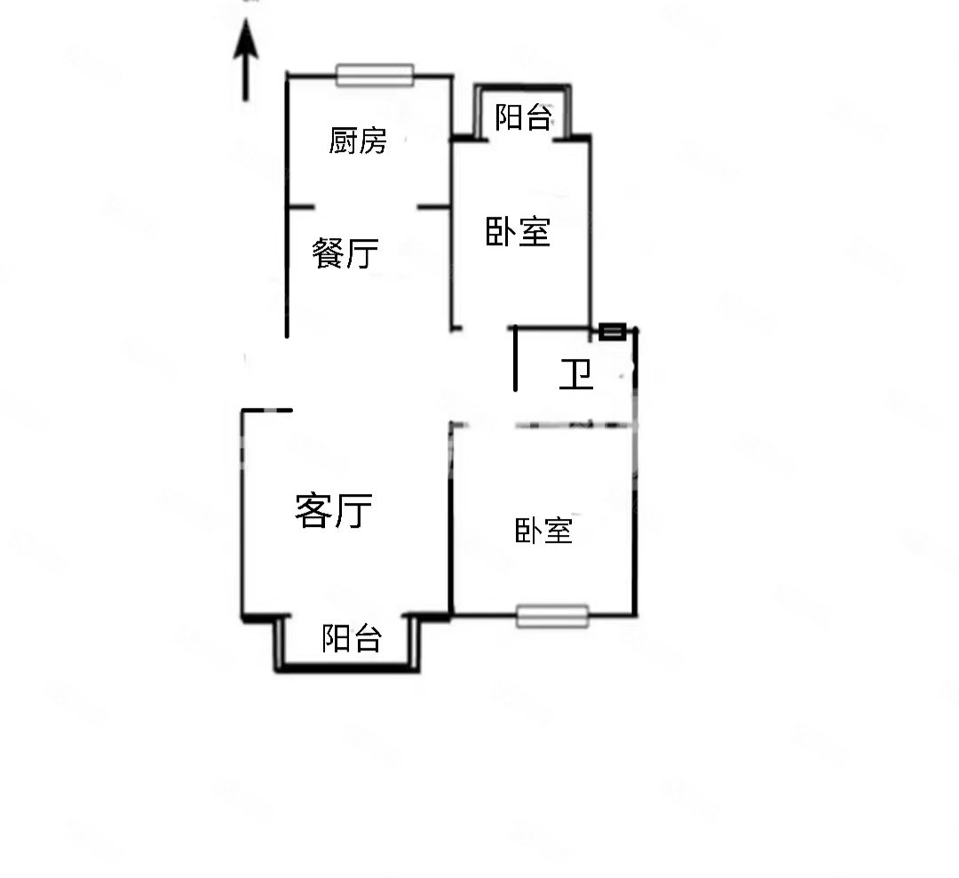 上海大花园2室2厅1卫104.53㎡南北139万