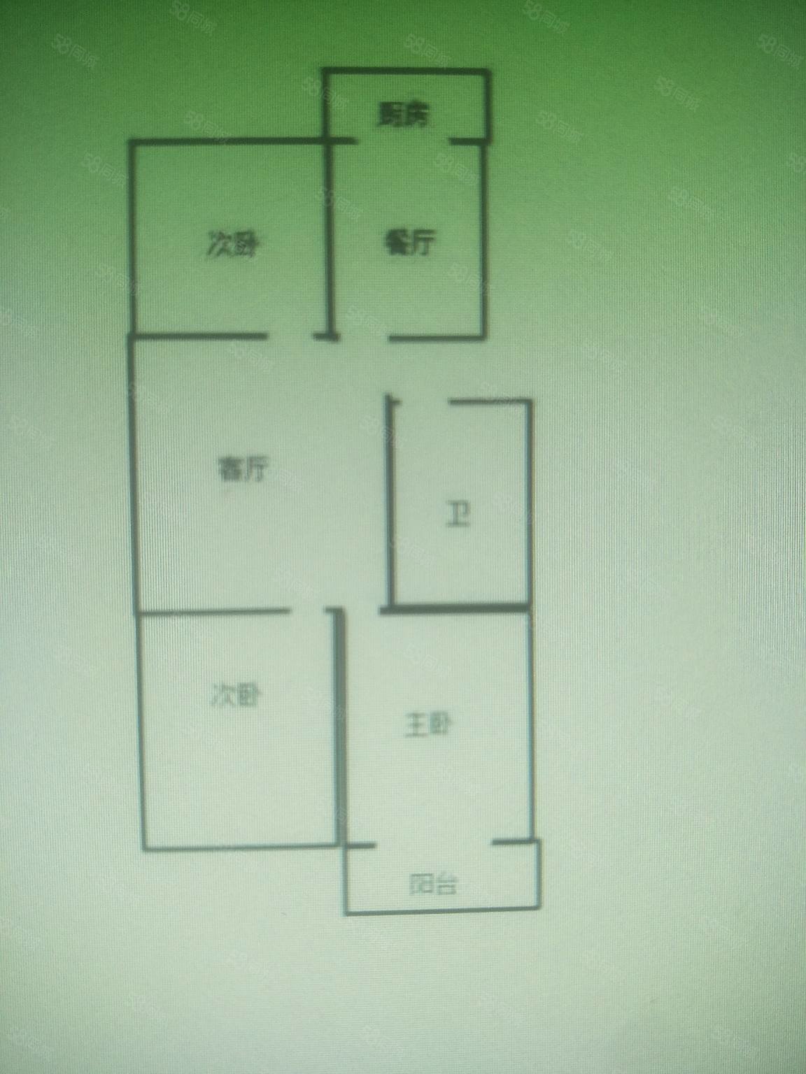 农林路114号院小区2室1厅1卫63㎡南北57万