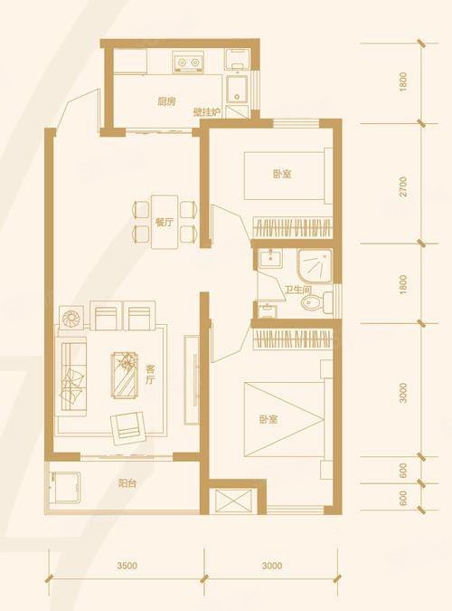 大洋雅苑2室1厅2卫133㎡西南62万