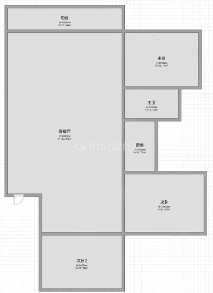 玉宇佳苑3室2厅1卫90㎡南北52万