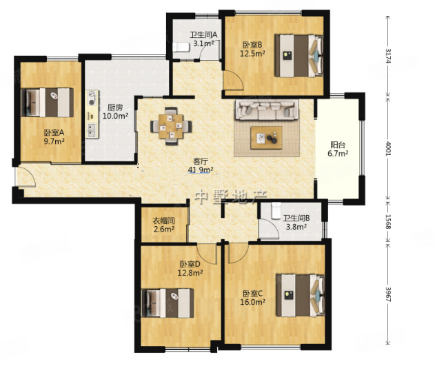 金大地1912望岳采光刺眼房东急售