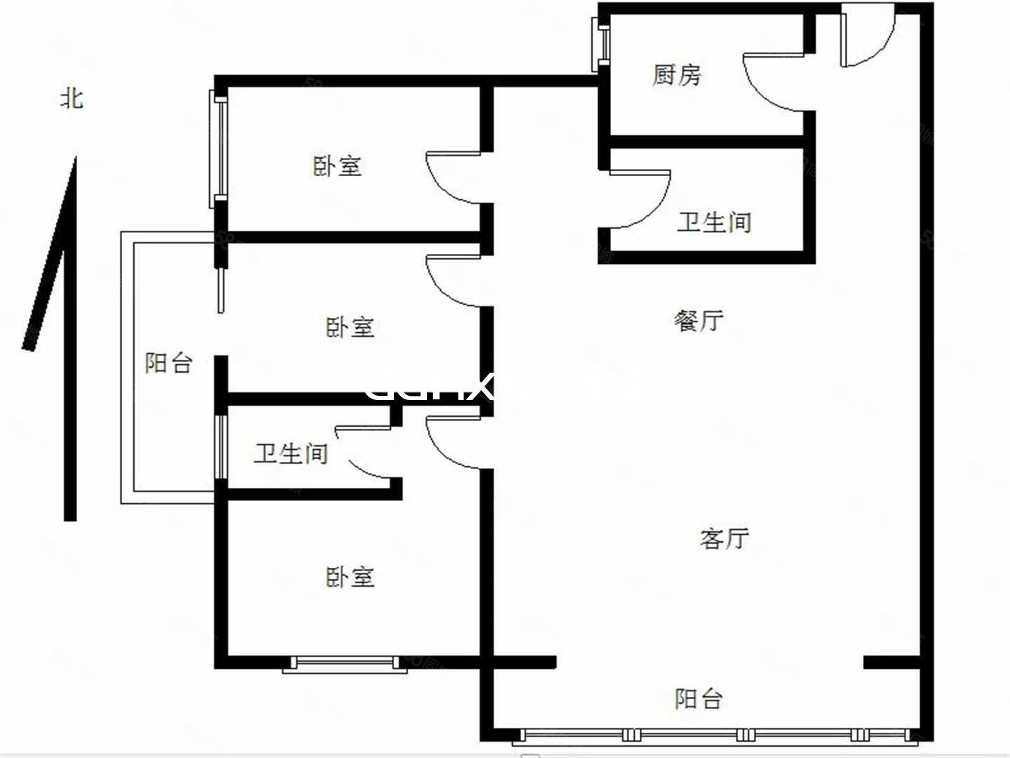 磐金锦绣江南3室2厅2卫116.48㎡南175万