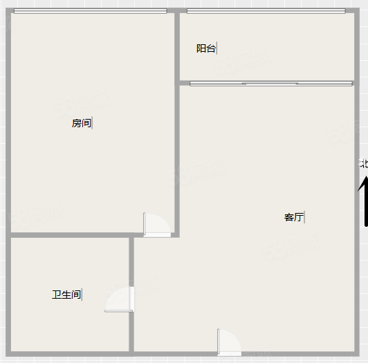 禹洲香溪里(公寓住宅)1室1厅1卫45.81㎡北60万