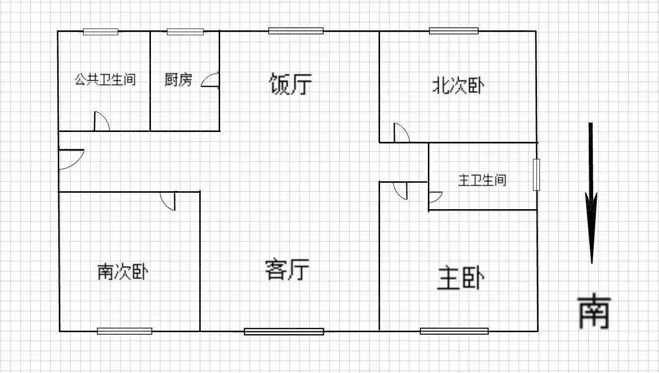 宾馆家属院3室2厅1卫110㎡南北48万