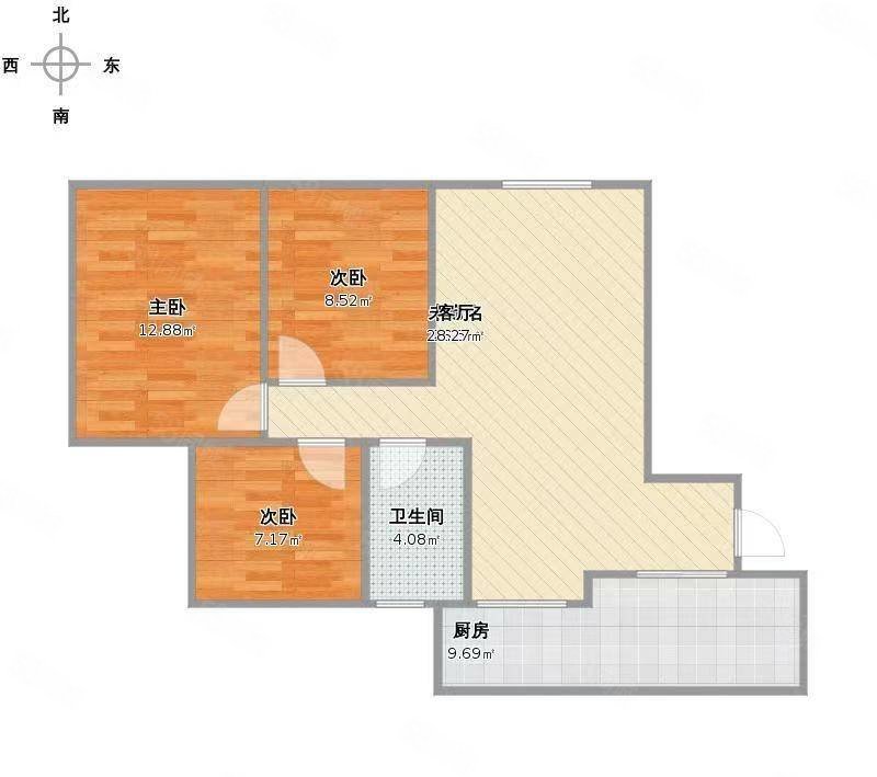 芳邻学府3室2厅1卫84㎡南北43.8万