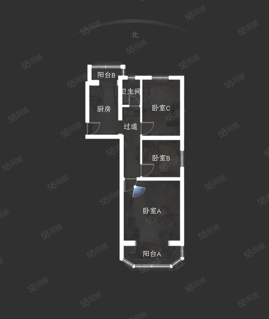 牡丹園西里3室0廳1衛(wèi)61.9㎡南北529萬