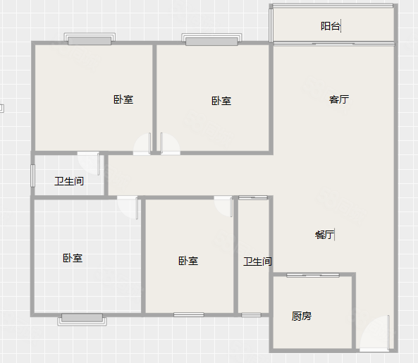 西城明珠4室2厅1卫119.5㎡南北46.8万