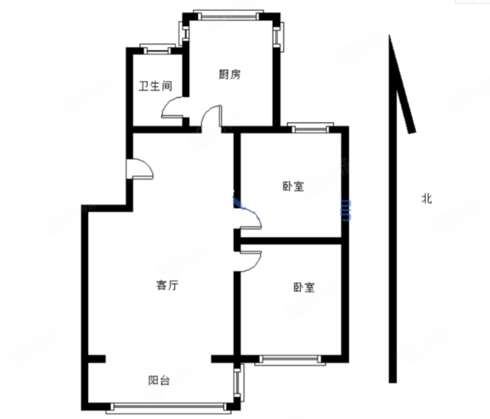 黄坊村小区2室2厅1卫81㎡南169万